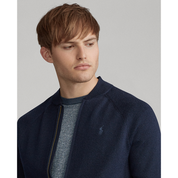 Hunter Navy Washable Wool Zip Jumper Polo Ralph Lauren 5