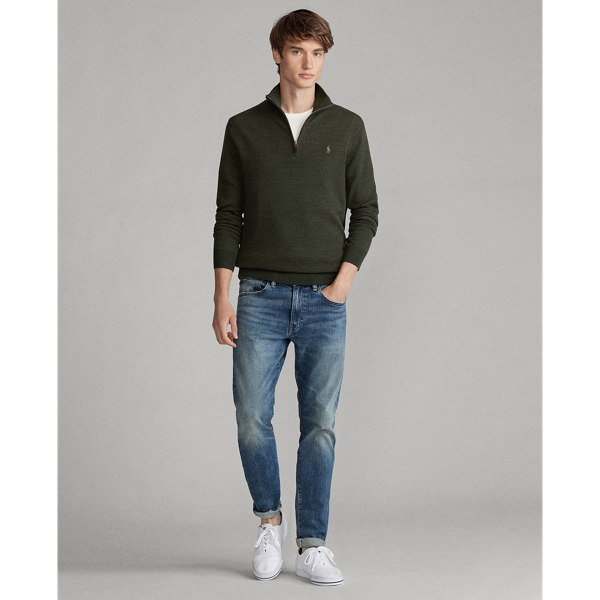 Olive Two Tone Washable Wool Jumper Polo Ralph Lauren 3