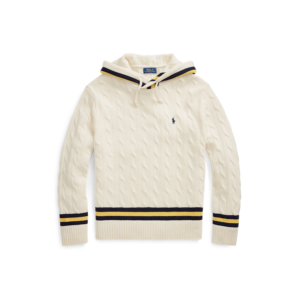 Cream/Navy/Gold Hooded Cricket Jumper Polo Ralph Lauren 2