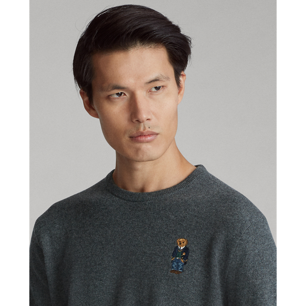 Dark Charcoal Heather Polo Bear Merino Wool Jumper Polo Ralph Lauren 6