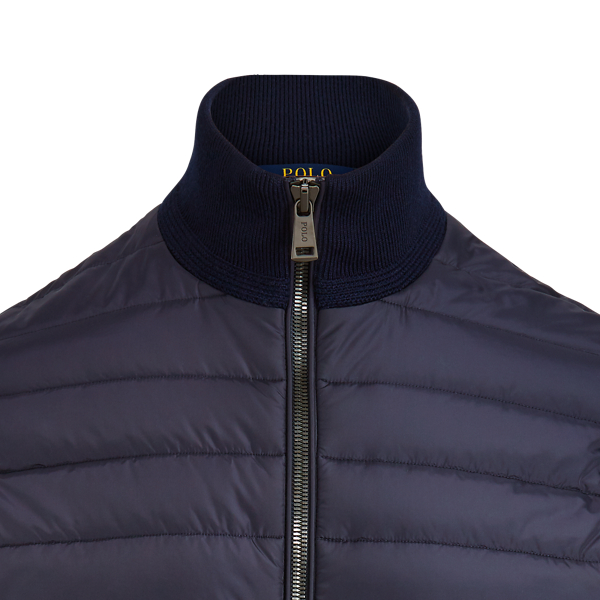 Navy Wool Hybrid Full-Zip Jumper Polo Ralph Lauren 6