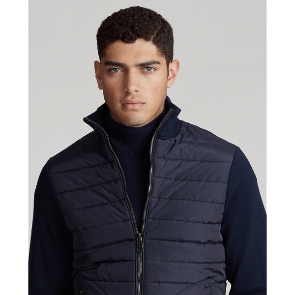 Navy Wool Hybrid Full-Zip Jumper Polo Ralph Lauren 5