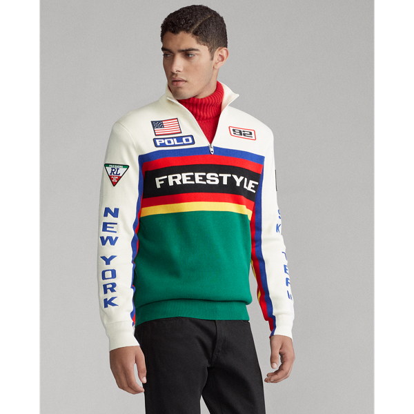 Cream Multi Cotton Graphic Jumper Polo Ralph Lauren 4