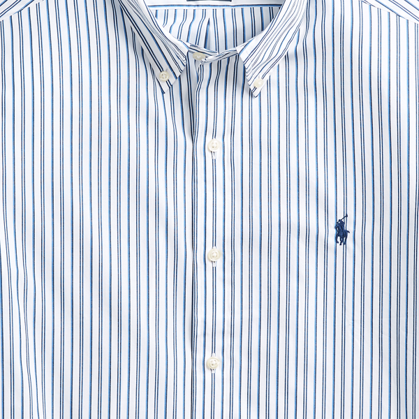 Camicia popeline a righe Slim-Fit Polo Ralph Lauren in Bianco/Blu cielo 7