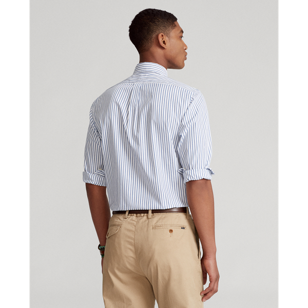 Camicia popeline a righe Slim-Fit Polo Ralph Lauren in Bianco/Blu cielo 5