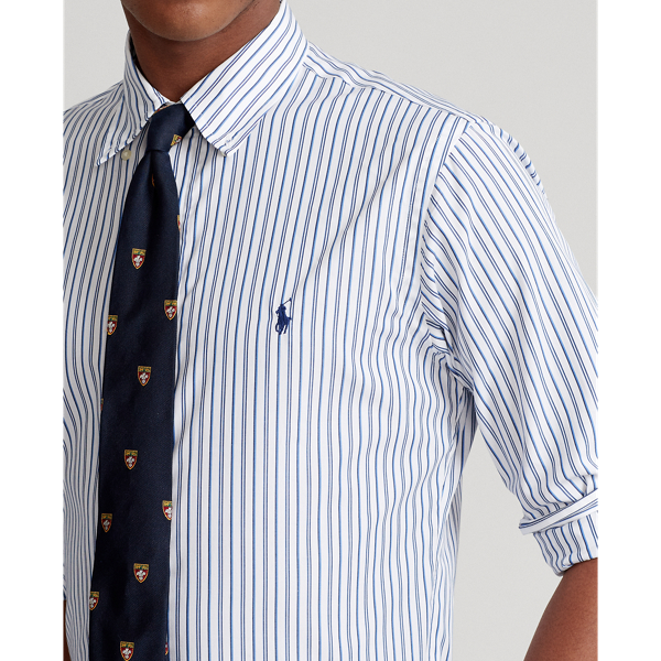 Camicia popeline a righe Slim-Fit Polo Ralph Lauren in Bianco/Blu cielo 6