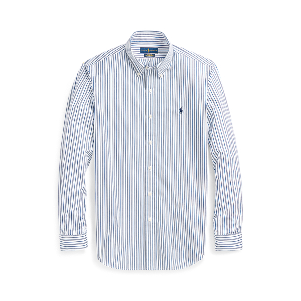 Camicia popeline a righe Slim-Fit Polo Ralph Lauren in Bianco/Blu cielo 2