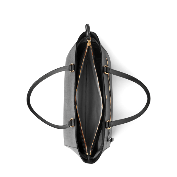 Black Saffiano Leather Tote Lauren 4