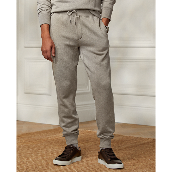 Classic Light Grey Heathe Fleece Jogger Pant Purple Label 4