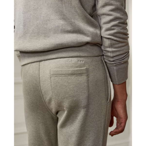 Classic Light Grey Heathe Fleece Jogger Pant Purple Label 6