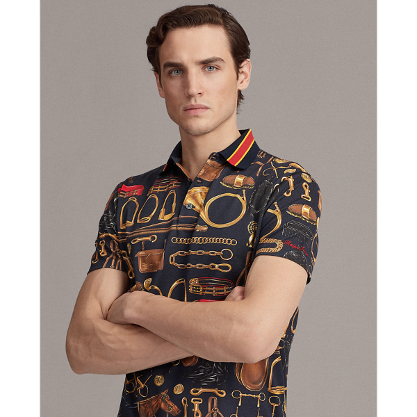 Classic Chairman Navy Custom Slim Fit Pique Polo Purple Label 6