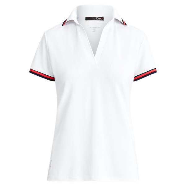 Ceramic White Piqu&eacute; Short-Sleeve Golf Shirt RLX 1