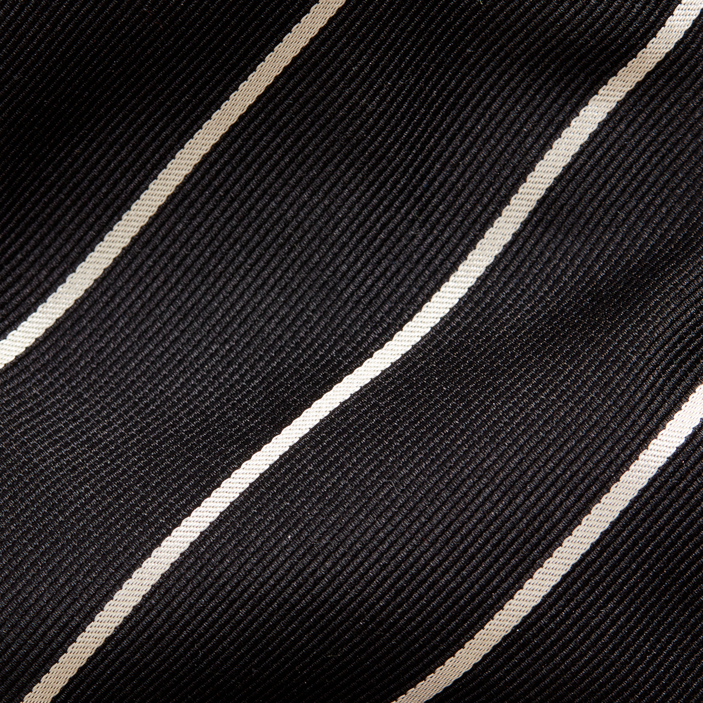 Мужской галстук Ralph Lauren Striped Silk Faille Tie, цвет: Чёрный — фото 2