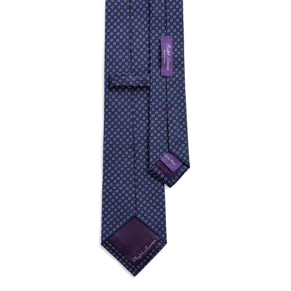 Blue Patterned Silk Tie Purple Label 2