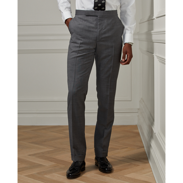 Grey Multi Gregory Hand-Tailored Sharkskin Suit Purple Label 8