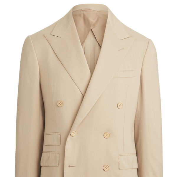 Tan Kent Handmade Wool Gabardine Suit Purple Label 3