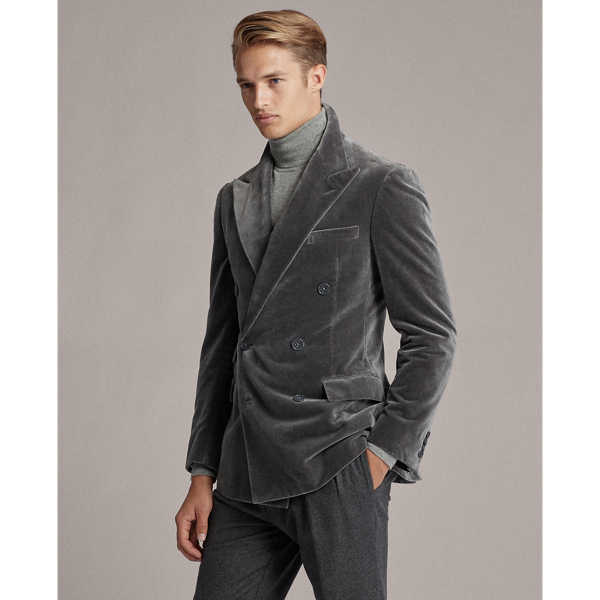 Light Grey Kent Velvet Dinner Jacket Purple Label 5