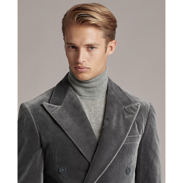 Light Grey Kent Velvet Dinner Jacket Purple Label 7