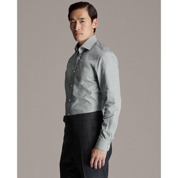 Grey End-on-End Shirt Purple Label 4