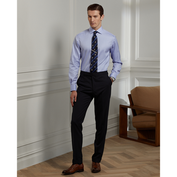 Soft Blue Easy Care Twill Shirt Purple Label 4