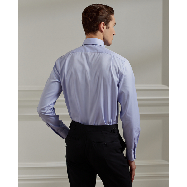 Soft Blue Easy Care Twill Shirt Purple Label 5