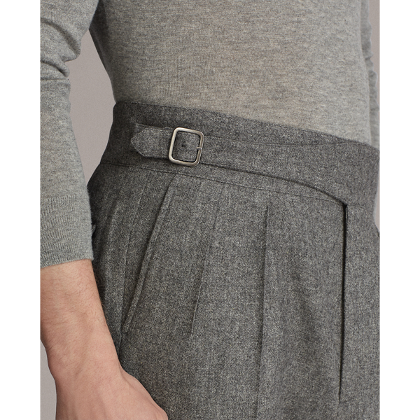 Kamelhaarhose Purple Label in Hellgrau meliert 4