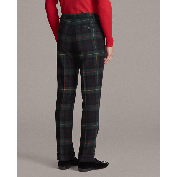 Navy Tartan Multi Gregory Plaid Cashmere Trouser Purple Label 5
