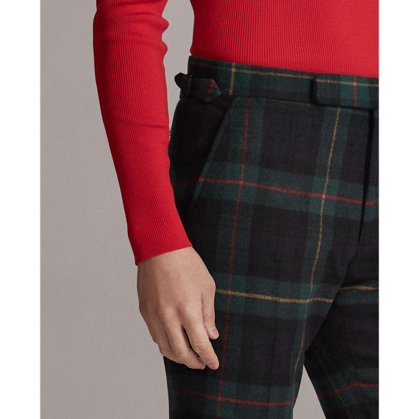 Navy Tartan Multi Gregory Plaid Cashmere Trouser Purple Label 6