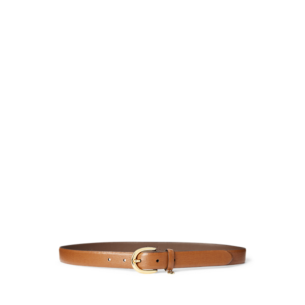 Charm Saffiano Leather Belt