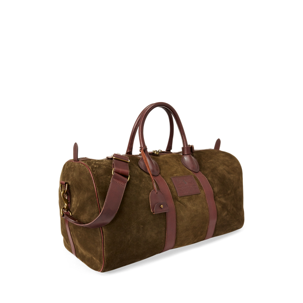 Borsone Heritage in camoscio Polo Ralph Lauren in Verde oliva 3