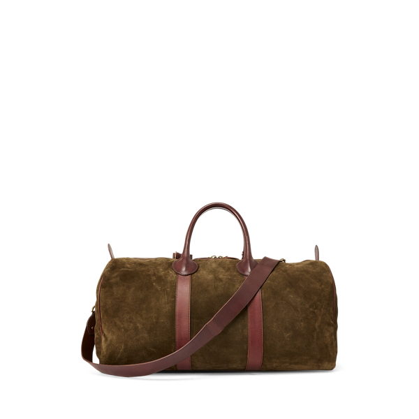Borsone Heritage in camoscio Polo Ralph Lauren in Verde oliva 4