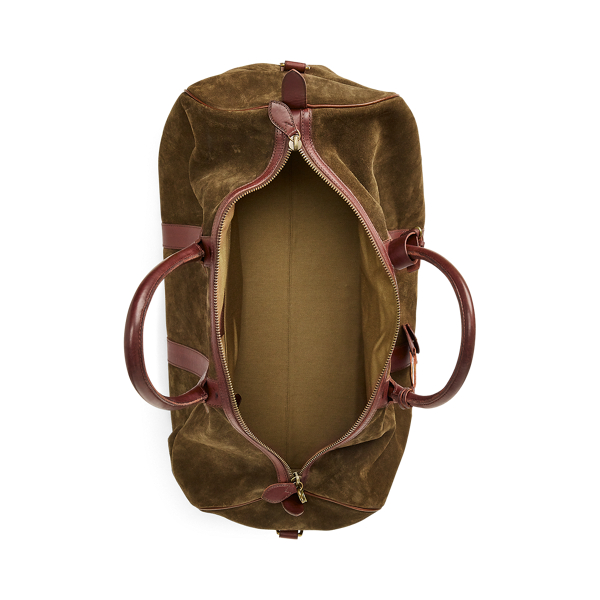Borsone Heritage in camoscio Polo Ralph Lauren in Verde oliva 5