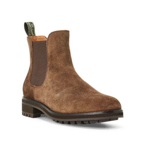 Мужские ботинки Ralph Lauren Bryson Suede Chelsea, цвет: Коричневый