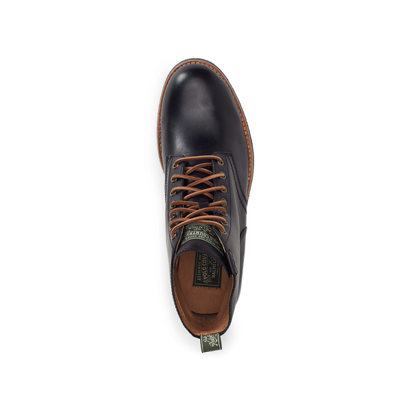 Black Leather Army Boot Polo Ralph Lauren 3
