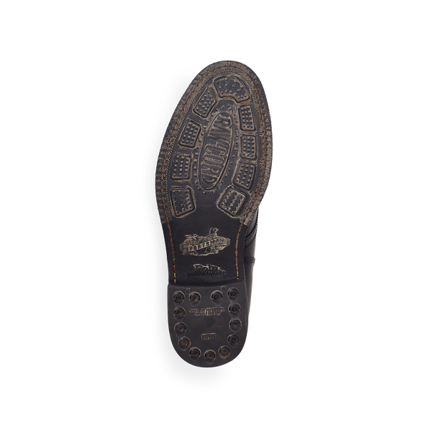 Black Leather Army Boot Polo Ralph Lauren 4