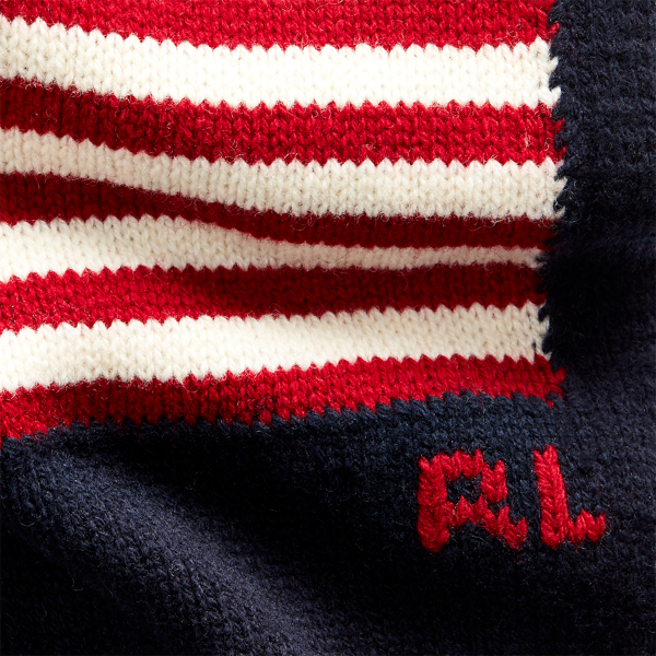 Navy Flag Merino Wool-Blend Scarf Polo Ralph Lauren 2