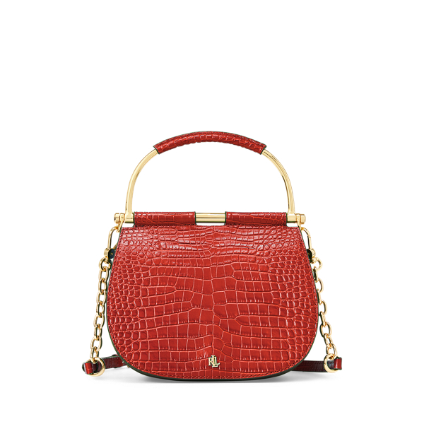 Mini Round Leather Satchel Lauren in 1
