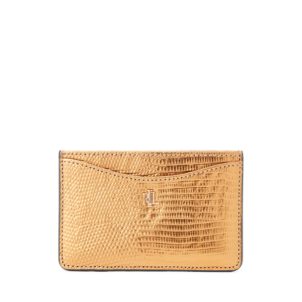 Porte-cartes plat en cuir Lauren en 1