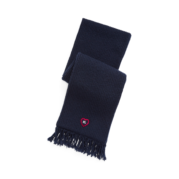 Heart-Patch Wool-Blend Scarf Girls 1.5-6.5 Years 1