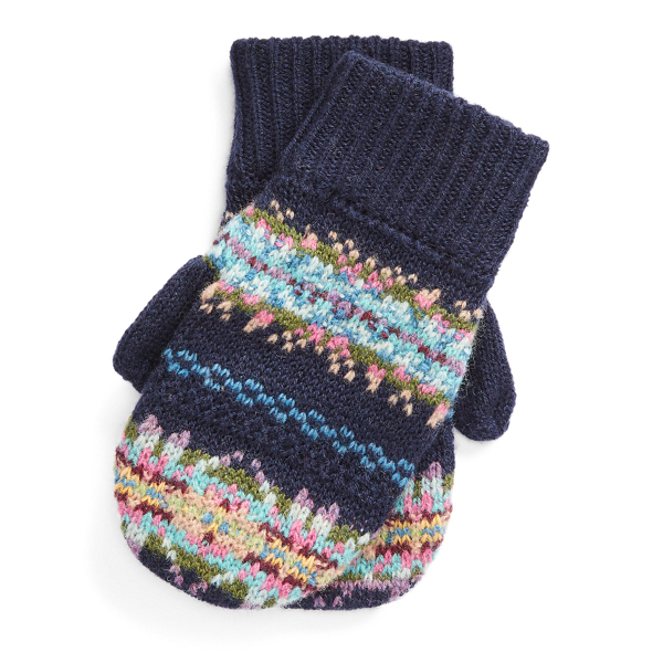 Intarsia Wool-Blend Mittens Girls 1.5-6.5 Years 1