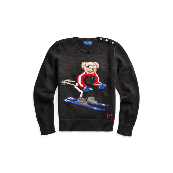 Maglia in misto cotone Ski Bear Girls 7-14 Years in 1