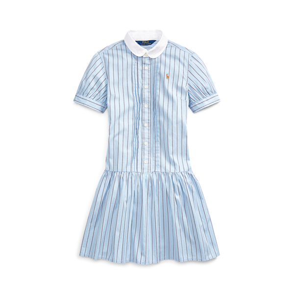 Striped Cotton Shirtdress Girls 7-14 Years in 1