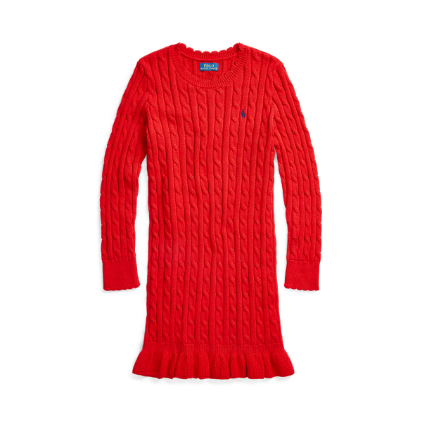 Cable Cotton Sweater Dress Girls 7-14 Years in 1