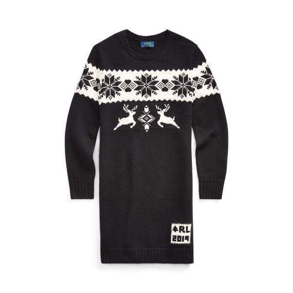 Robe-pull en tricot intarsia Girls 7-14 Years en 1