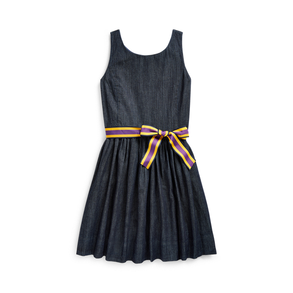 Vestido de algod&oacute;n &iacute;ndigo Girls 7-14 Years en 1