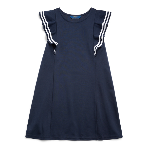 (4t) Polo Ralph selling Lauren Ruffled Stretch Ponte Dress