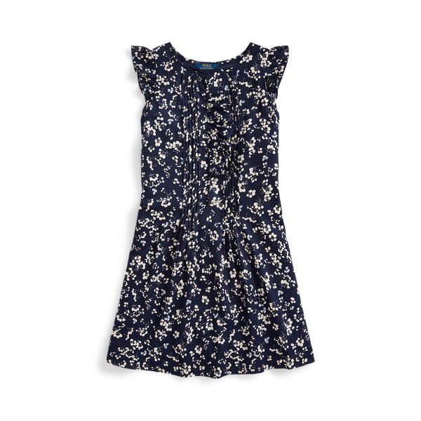 Floral Cotton Dobby Dress Girls 7-14 Years 1