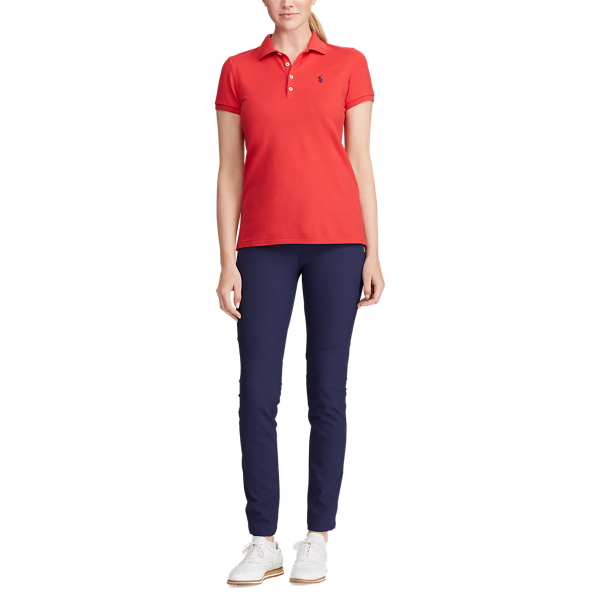 Deep Orangey Red Tailored Fit Pique Golf Polo Ralph Lauren Golf 2