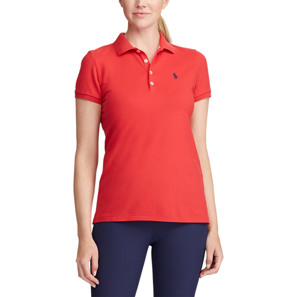 Deep Orangey Red Tailored Fit Pique Golf Polo Ralph Lauren Golf 3