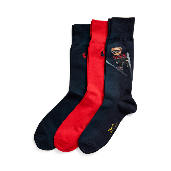 Ski Bear Sock 3 Pack Gift Set for Men Ralph Lauren CH